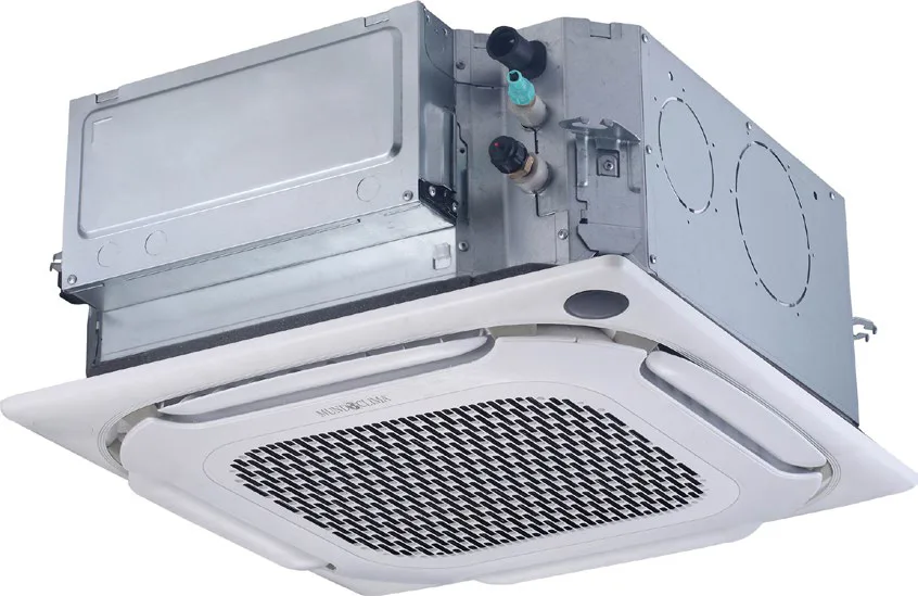 Mundoclima MVD V8 4-Wege-Kassette kompakt Innengeräte und Steuerung, Produktfoto